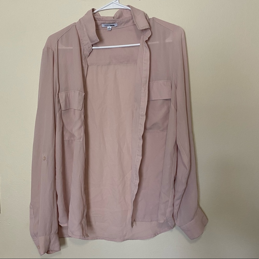 Fashion nova button down blouse!